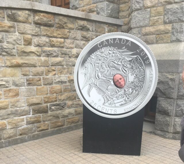 Man posing outside Royal Canadian Mint