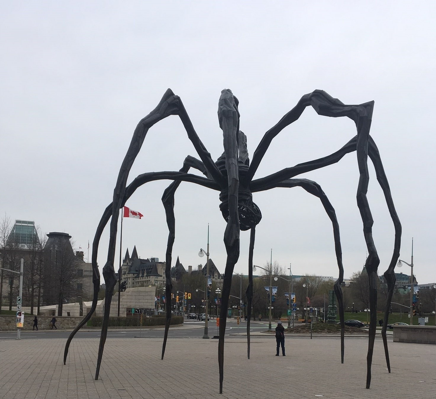 Maman the giant spider outside the National Gallery of Canada