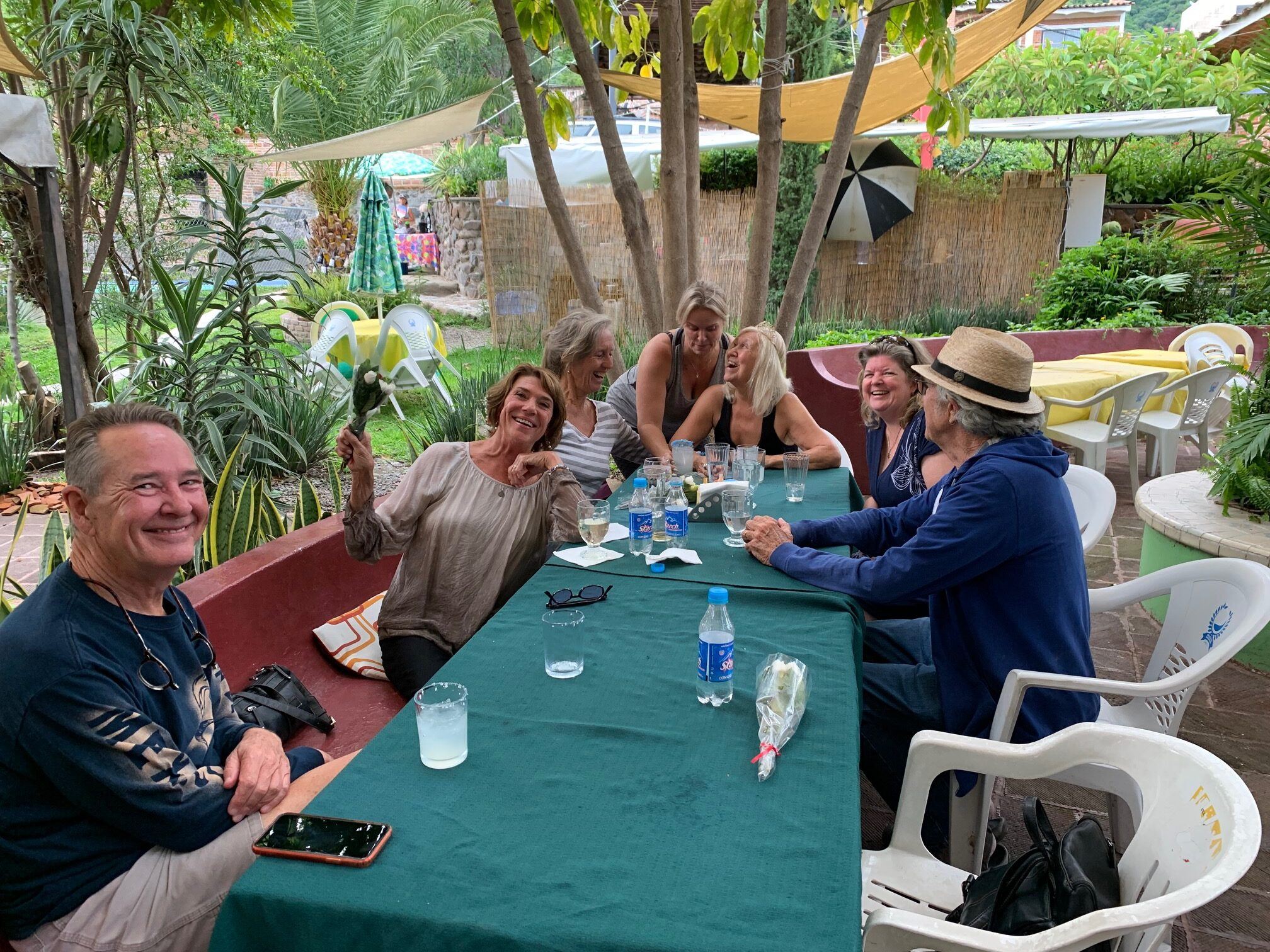 Group of people partying, Ajijic, Mexico