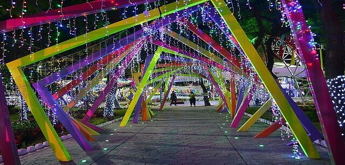 New Year's Eve in Mexico City, lights