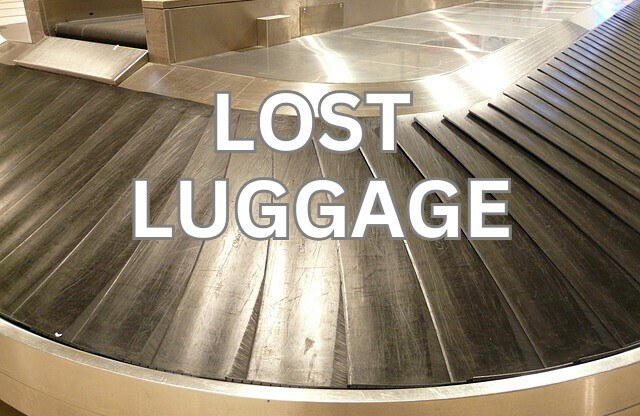 Lost luggage, survival kit, carousel
