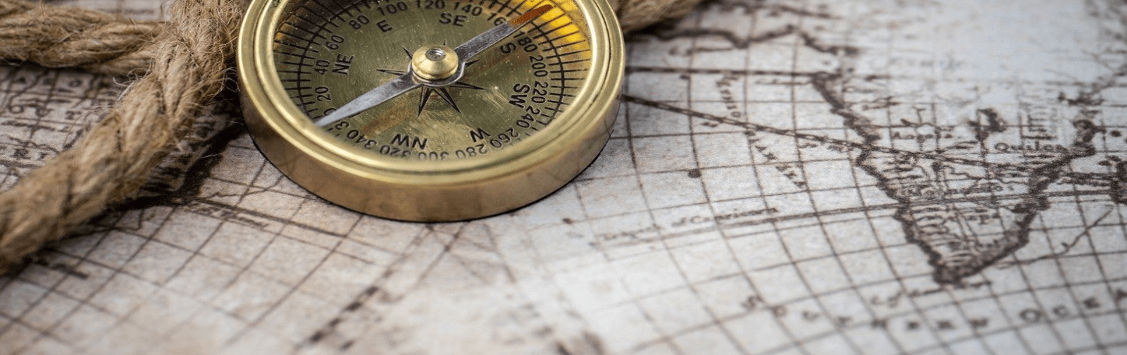 Compass, map, travels, products